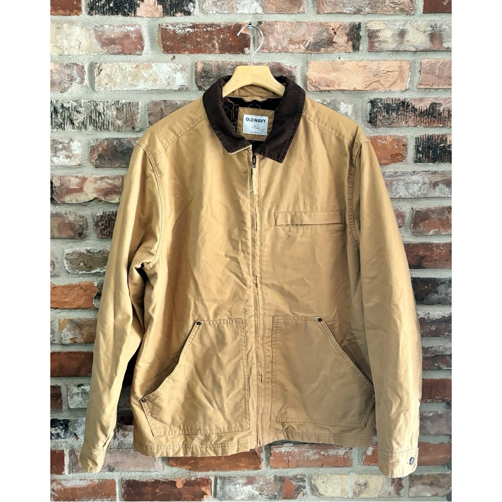 Old Navy Tan Cozy Lined Canvas Barn Coat, XL